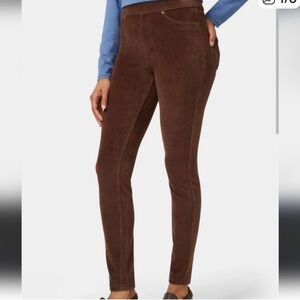 HUE Chocolate Brown Corduroy soft stretch Leggings XS